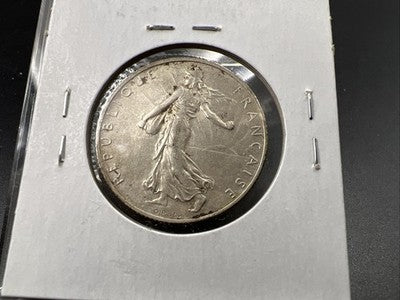 1917 France 2 Francs Silver Coin Choice EF XF Extra Fine Circ