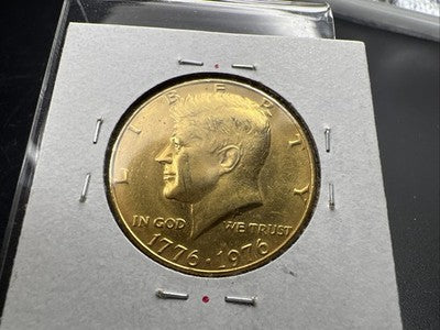 Goldenized 1976 50c Bicentennial Kennedy Half Dollar Circ