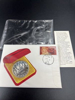 1972 $1 Canada Copper Nickel Canoe Dollar Gem UNC in Postcard