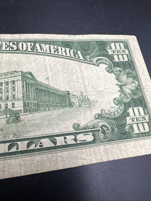 1934 A $10 FRN Ten Dollars Federal Reserve Note VG Circ #324