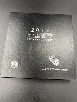 2018 Limited Edition US Silver Proof Set Complete w/ Box COA sku#B