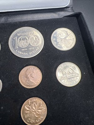 1974 Canada 7 Coin Set in Box Used