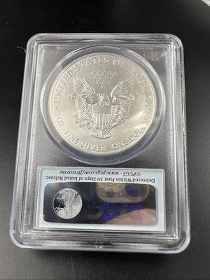 2015 W 1 Oz American Silver Eagle Coin PCGS MS69 First Strike #735