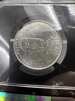 1952 50c Washington Carver Silver Half Dollar Coin NGC MS63 Original Bag Holder