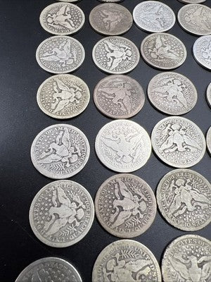 Barber Quarters 90% Silver Coin Quarter Roll $10 Face Value 40 Coins VG/G SKU#3A