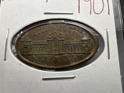1901 MS-9 Pan Am Expo Elongated Cent Liberal Arts Building UNC