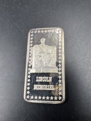 Lincoln Memorial Wonders Of America 1 Oz Silver Bar UNC