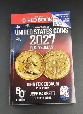 2027 The Official Red Book A Guide Book of United States Coins 80th 250 Especial