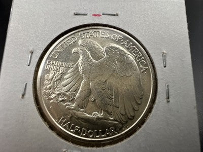 1942 P Walking Liberty Silver Half Dollar FS-101 Double Die Obverse UNC Details