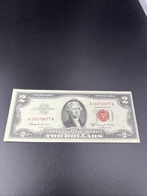 1963 A $2 Two Dollar USN United States Noted UNC #677