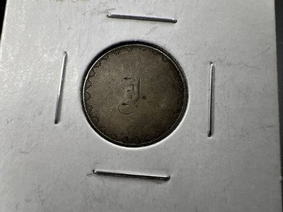 Monogram Love Token on 1878 10c Seated Liberty Dime Very Circ Damage Obverse