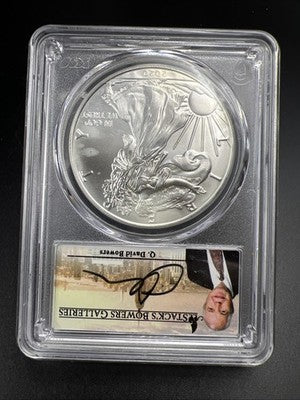 2020 ASE American Silver Eagle David Bowers Signature New York City Gallery PCGS