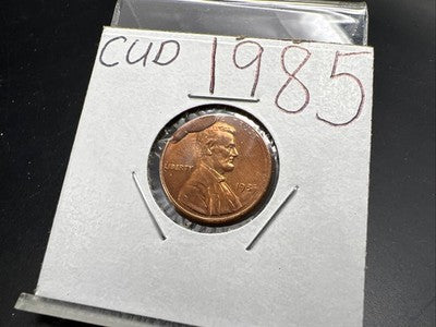 1985 P 1c Lincoln Memorial 1c Penny Coin Major Die Cud Error CH/Gem BU UNC sku#2