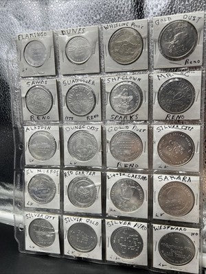 Lot of 20 $1 Aluminum Souvenir Casino Gaming Tokens AU / UNC