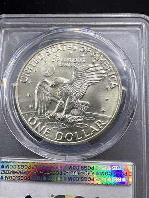 PCGS Gold Shield Gem BU 1974 S $1 Ike Eisenhower 40% Silver Dollar Coin MS67 #67