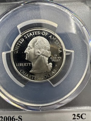 2006 S Nebraska State Statehood Silver Quarter Coin PCGS PR69 DCAM #264