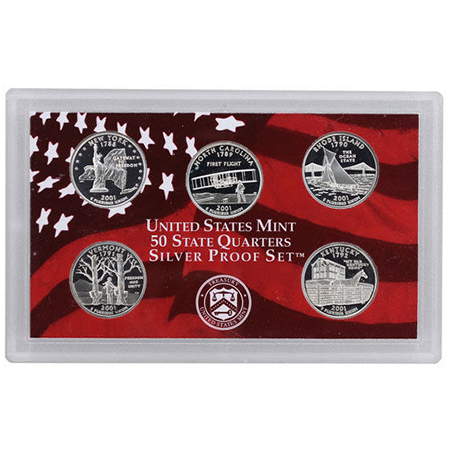 2001 S 5-Piece Quarter Silver Proof Set