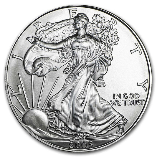 2005 $1 Silver Eagle BU UNC ASE Business Strike