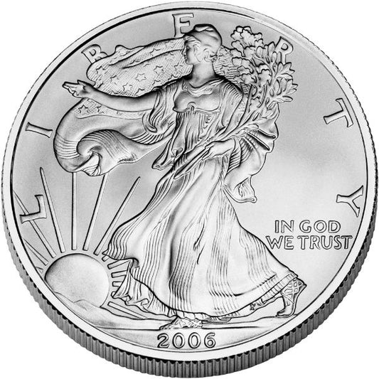 2006 $1 Silver Eagle 1 oz ASE American BU UNC Business Strike Single Coin