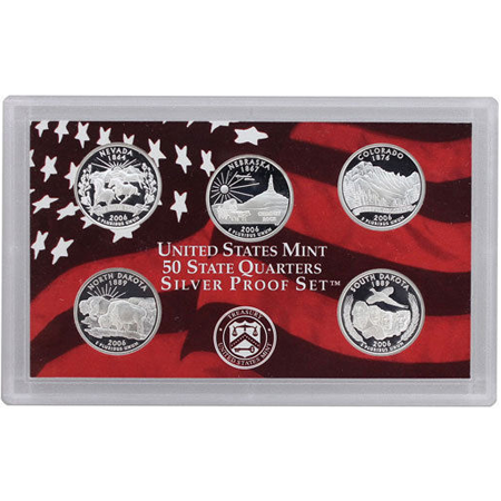 2006 S 5-Piece Quarter Silver Proof Set