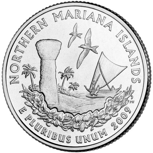 2009 P 25C Northern Mariana Islands Territory Territories ATB Clad Quarter Single Coin