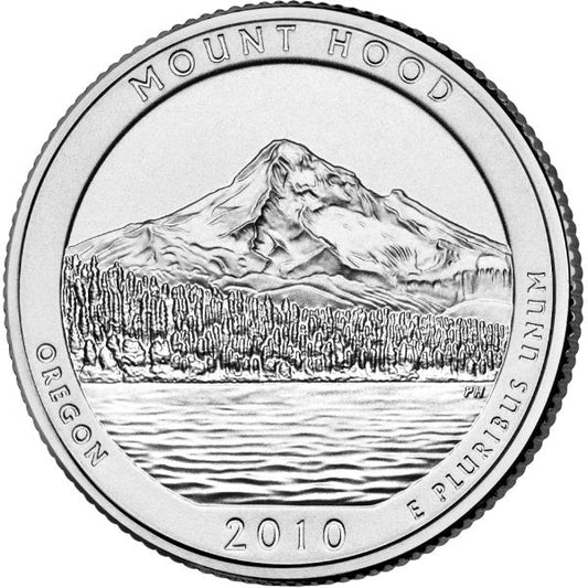 2010 D Mt. Mount Hood National Forest (Oregon) 40 Coin Roll ATB National Park Quarter