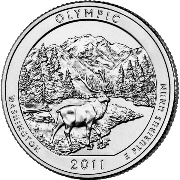 2011 P Olympic National Park (Washington) 40 Coin Roll ATB National Park Quarter