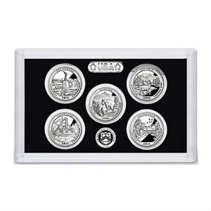 2011S 5-piece quarter Silver Proof set