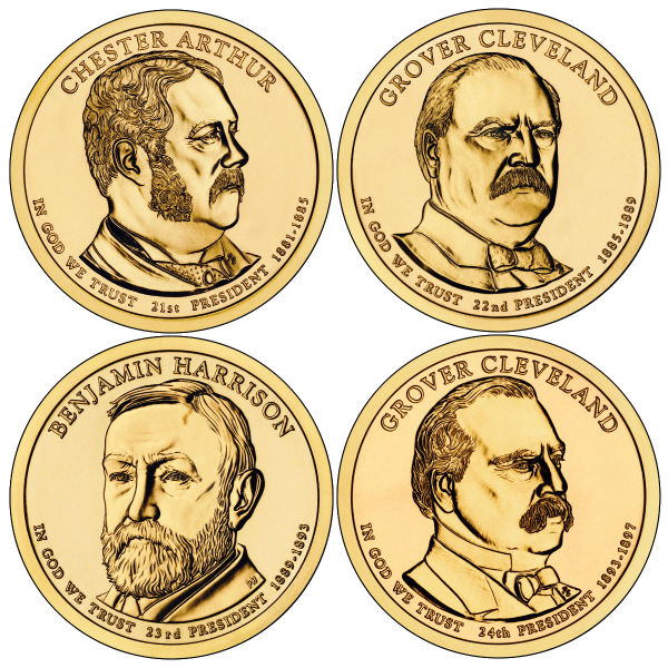 2012P $1 Presidential 4-Coin Set