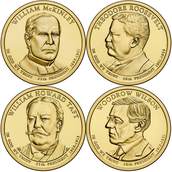 2013P $1 Presidential 4-Coin Set