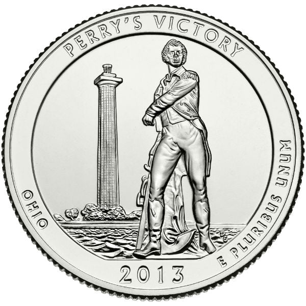 2013 P Perry's Victory and International Peace Memorial (Ohio) ATB National Clad Park Quarter Single Coin