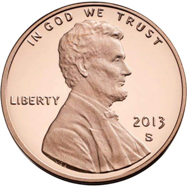 2013 S 1C Lincoln Shield Proof Cent Penny Single Coin