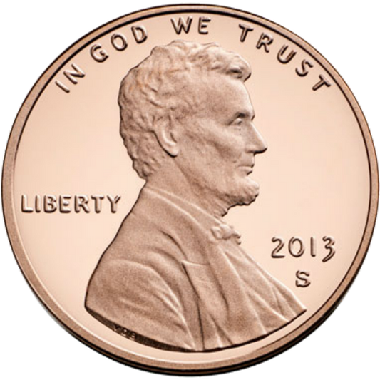 2013 S 1C Lincoln Shield Proof Cent Penny Single Coin