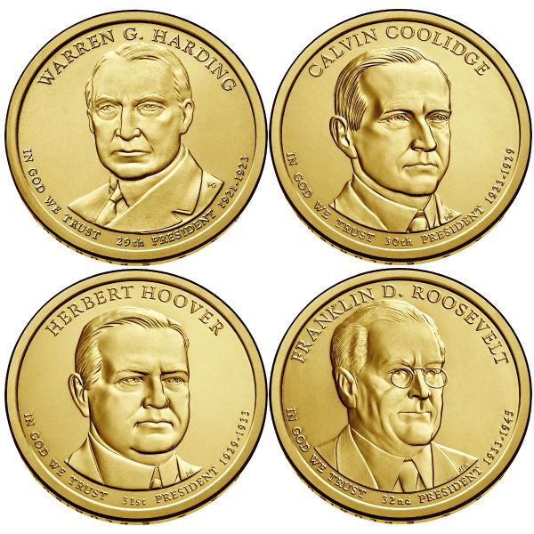 2014P $1 Presidential 4-Coin Set