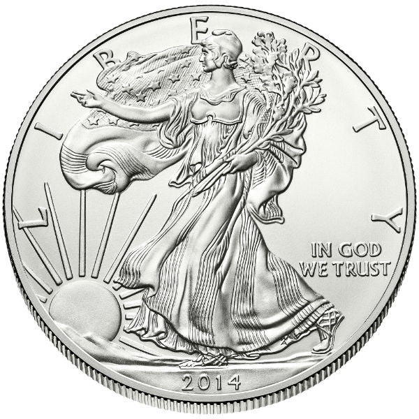 2014 $1 Silver Eagle 1 oz ASE American BU UNC Business Strike Single Coin