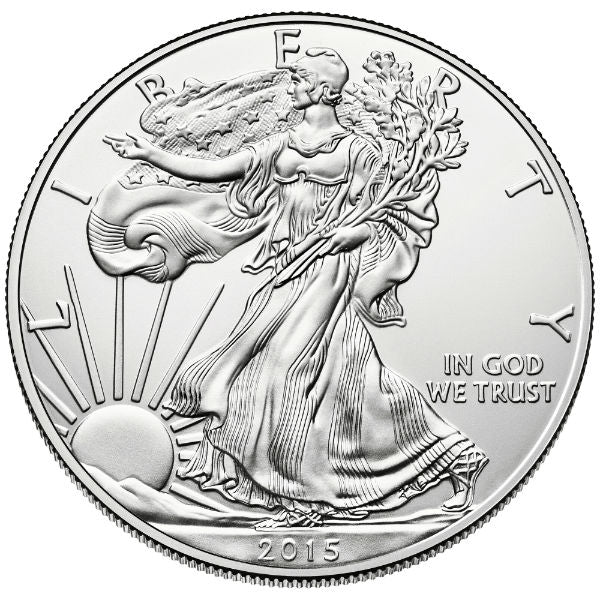 2015 $1 Silver Eagle 1 oz ASE American BU UNC Business Strike Single Coin