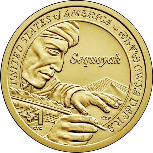 2017 S $1 Native American (Sequoyah) Proof Golden Dollar Single Coin