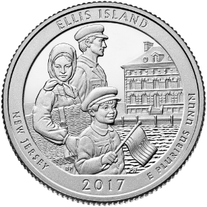 2017 D Ellis Island (New Jersey) ATB America The Beautiful Quarter Single Coin BU