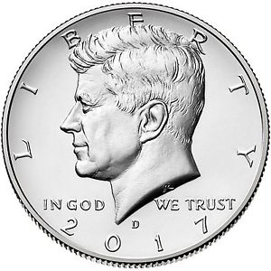2017 D 50C Kennedy Clad Half Dollar Single Coin BU