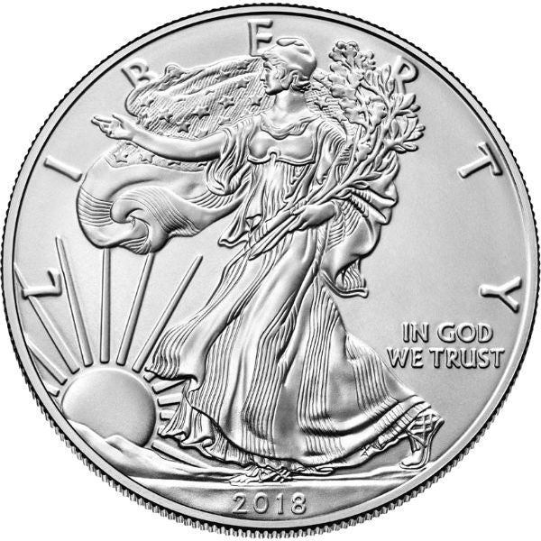 2018 $1 Silver Eagle 1 oz ASE American BU UNC Business Strike Single Coin
