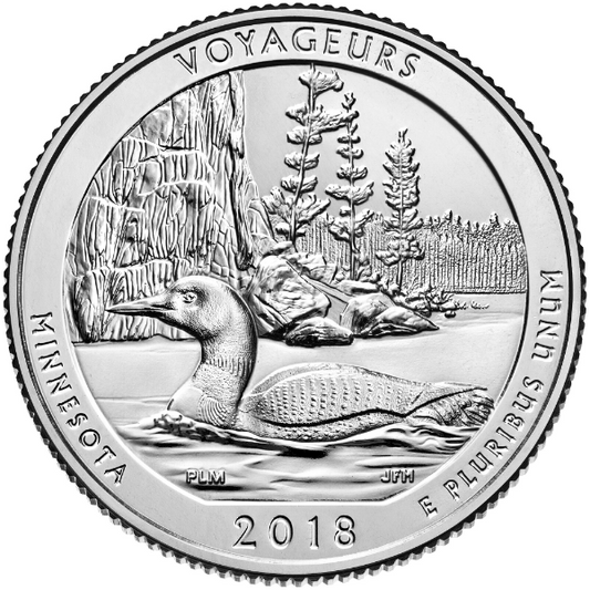 2018 D Voyageurs National Park (Minnesota) ATB America The Beautiful Quarter Single Coin BU