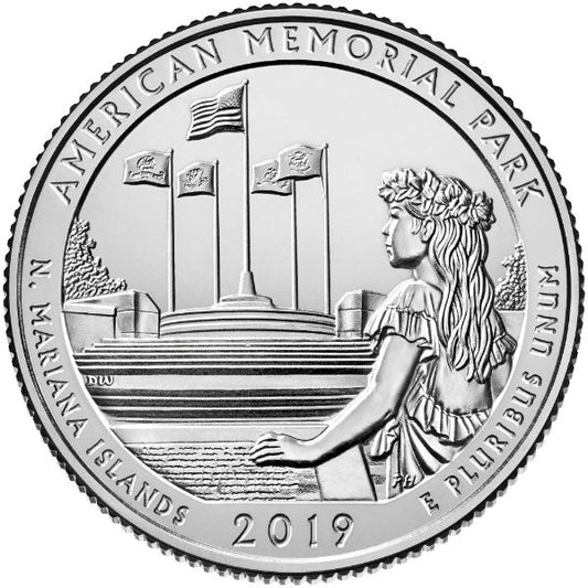 American Memorial Park quarter reverse