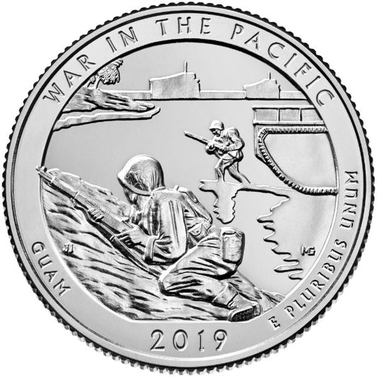 2019 D War in the Pacific National Historical Park (Guam) ATB America The Beautiful Single Coin BU