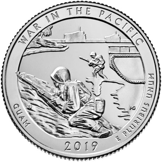 2019 P War in the Pacific National Historical Park (Guam) ATB America The Beautiful Single Coin BU