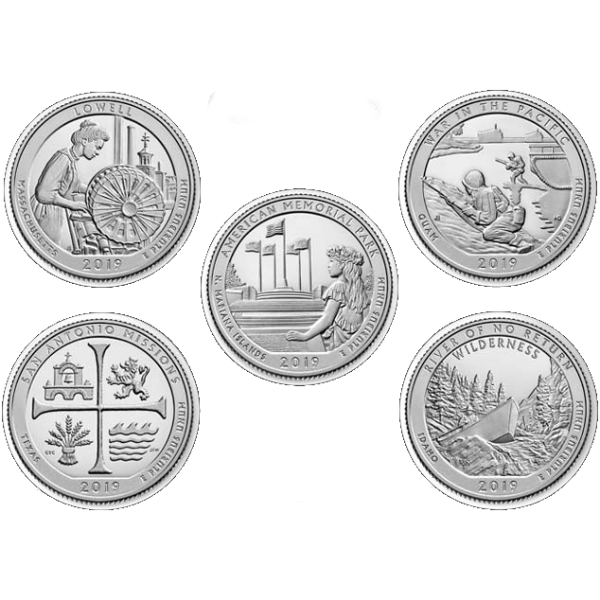 2019S 25C 5-Coin Set