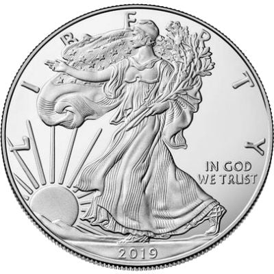 2019 $1 Silver Eagle 1 oz ASE American BU UNC Business Strike Single Coin