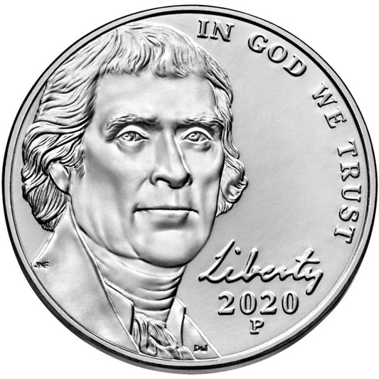 2020 P 5C Jefferson Nickel Single Coin BU