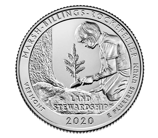 2020 P Marsh Billings Rockefeller Nat. Historical Park ATB America The Beautiful Single Coin BU