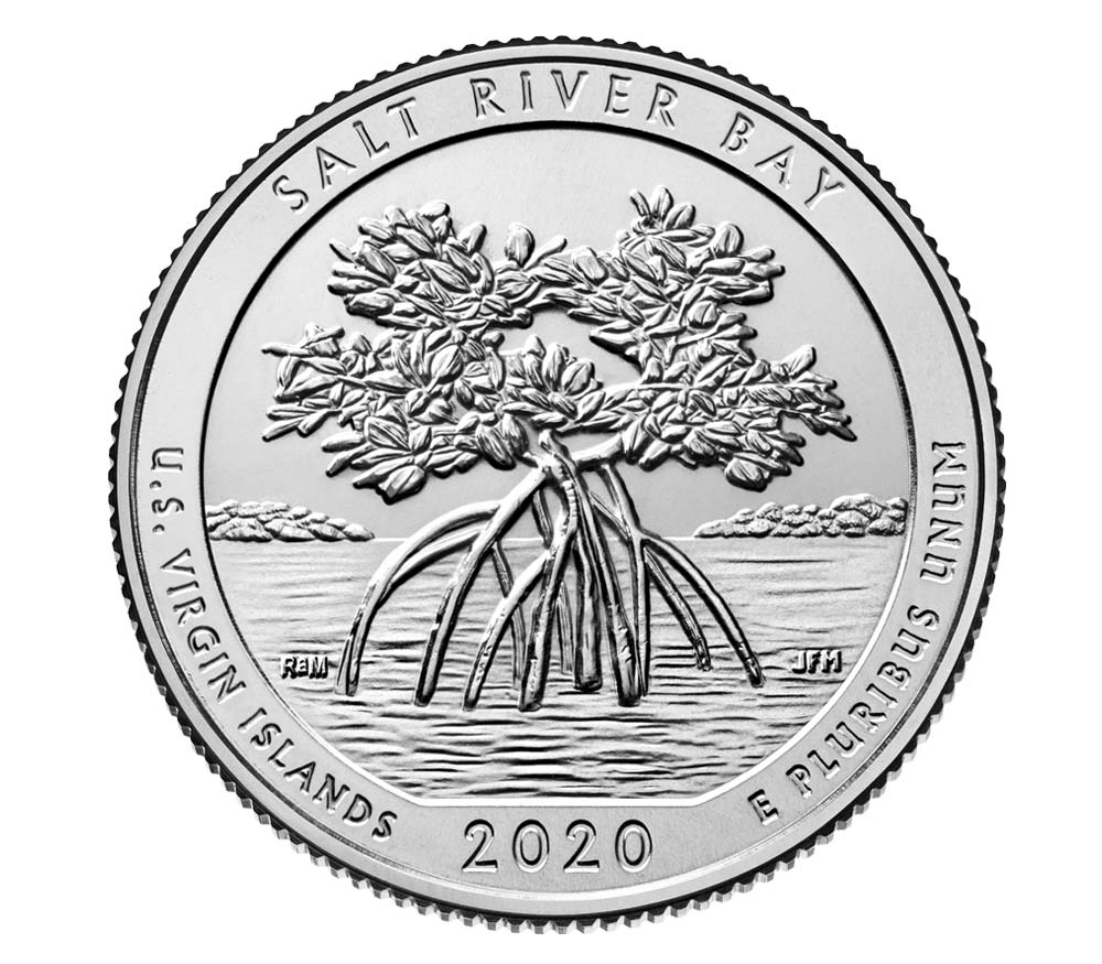 2020 P Salt River Bay Nat. Historic Park and Ecological Preserve ATB America The Beautiful Single Coin BU