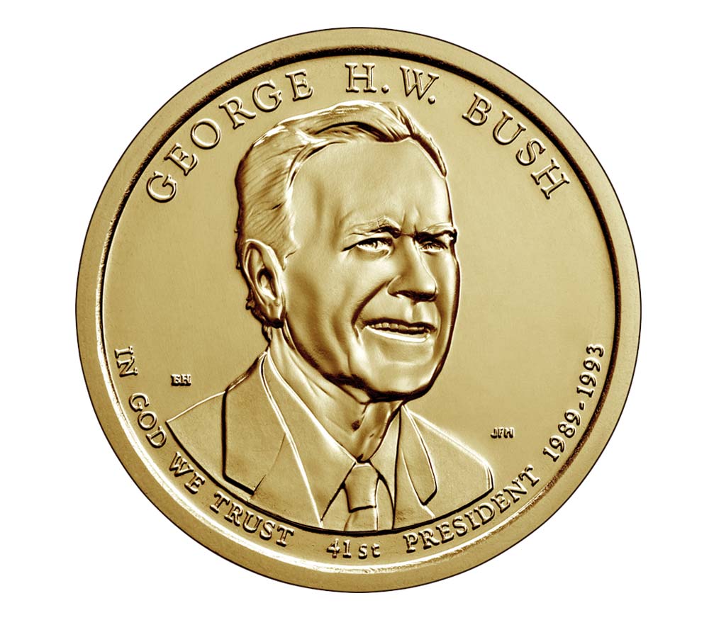 2020 P $1 George H.W. Bush Golden Dollar Single Coin Presidential